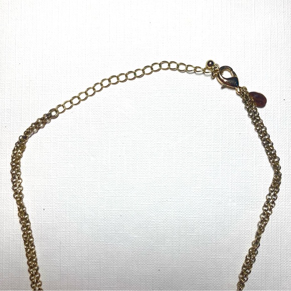 Express Gold Tone Two-strand Fringe Necklace - Picture 3 of 4